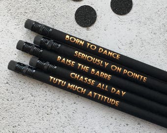 Ballet Lover Git, Dancer Gift, Ballet Pencil Set, Ballerina Gift, Dance lover gift, Stocking Filler, Gift for her, Printed pencils, Pencils