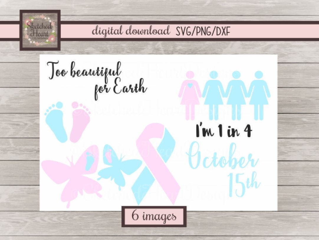 Download Pregnancy loss SVG Png dxf Stillbirth Awareness Ribbon