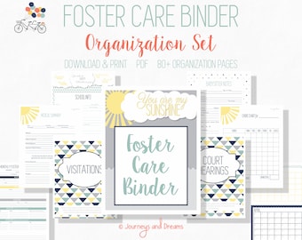 Foster Care Organization Binder . 80+ Pages! . 8.5x11 . PRINTABLE . DIGITAL DOWNLOAD . You Are My Sunshine Series