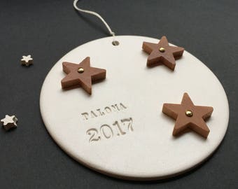 Custom Wooden Stars Ornament with personalization by Paloma's Nest