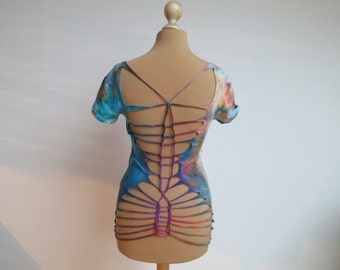 Tie Dye cut top size xs Elf Goa