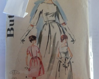 Vintage Butterick 2570 Misses Bell Skirted Bridal Gown and Jacket
