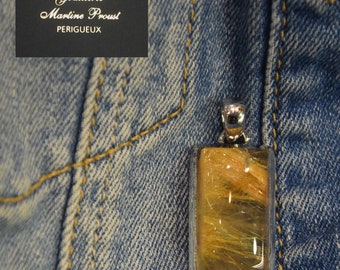 Sterling Silver and rutilated quartz