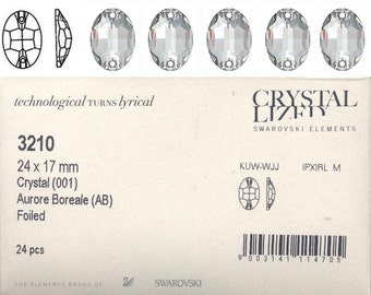 Swarovski 3210 24x17mm Crystal AB Sew on Stone - Price is for 1 stone
