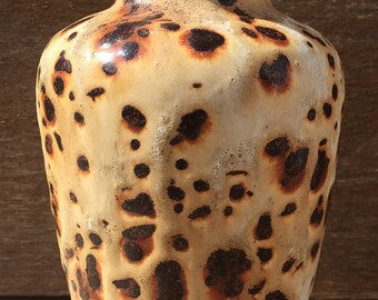 Ocelot Spots Vintage German Pottery Vase 1960s Mid Century Modern WGP Scheurich 523-18
