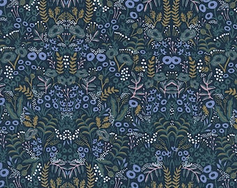 Tapestry Navy 8031-01 - Menagerie - Anna Bond Rifle Paper Co - Cotton + Steel - 8004-04