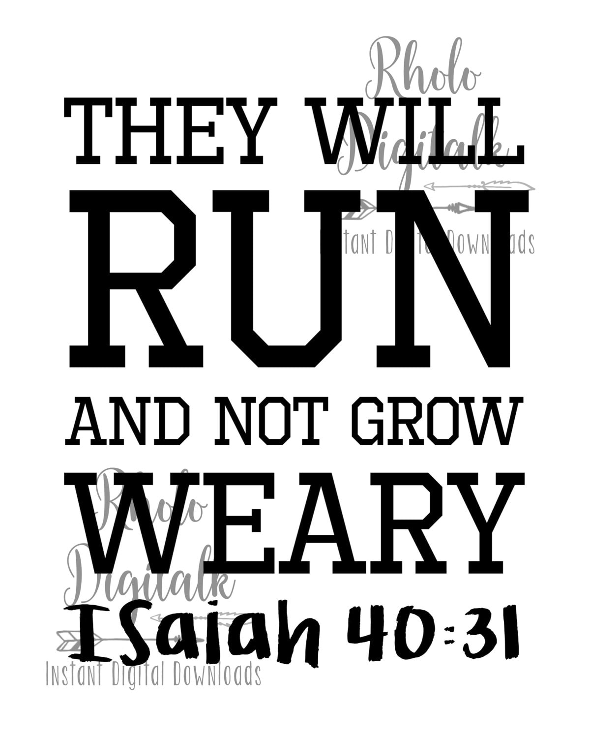 they will run and not grow weary instant digital download
