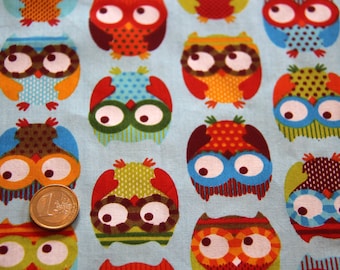 coupon fabric patchwork 23 X 25 cm / OWL