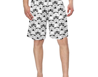 Stormtrooper Helmet Print Swim Trunks for Men - Star Wars Inspired Men's Swimwear - Swimming Shorts - 3 Color Choices