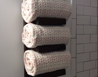 Wooden Bathroom Towel Rack