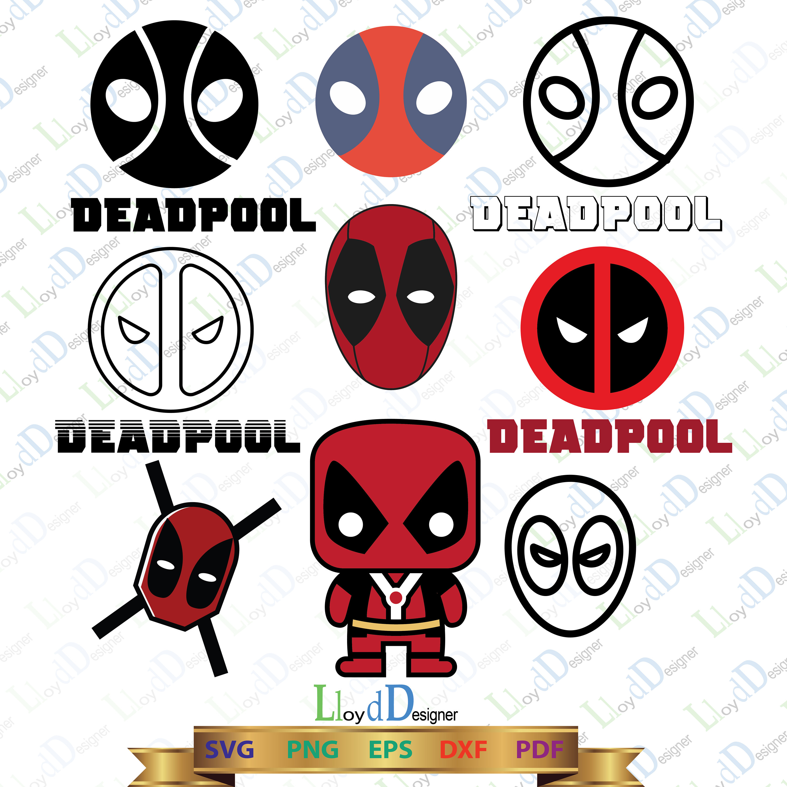 Deadpool Svg Dxf Eps Png Pdf deadpool art deadpool logo