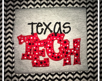 Texas Tech Applique TShirt