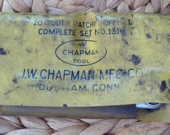 J.W. Chapman - Complete Set of Miniature 20 Ratchet & Tool Patch Offset No. 1316