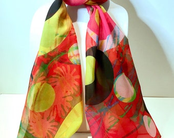 Original Artwork Chiffon Scarf - Limited Edition