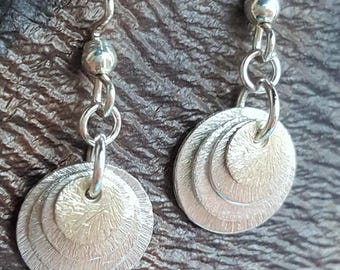 Brushed Sterling Silver Earrings