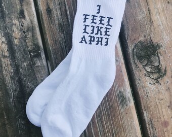Alpha Phi Socks - Alpha Phi stuff - Sorority socks - alpha phi - gifts for rush - rush gifts - aphi - aphi stuff - alpha phi clothing
