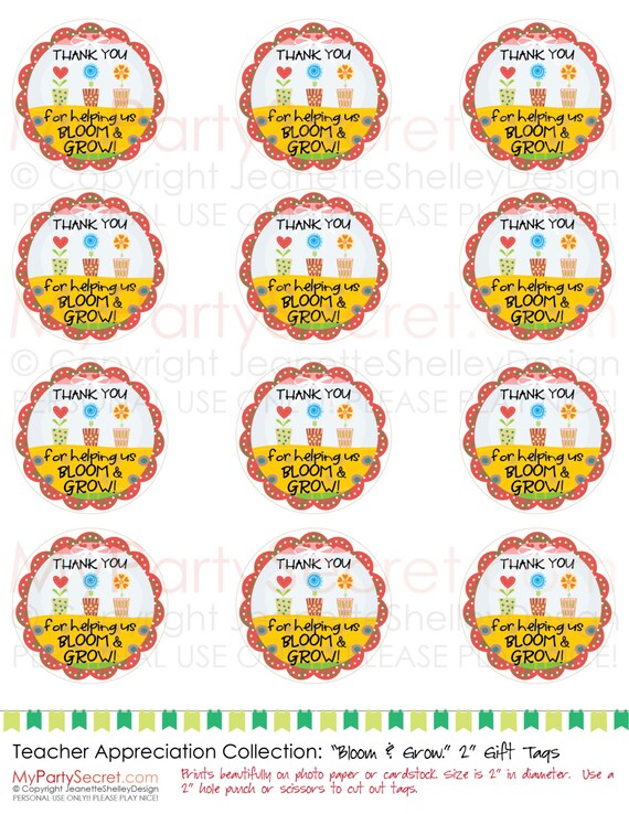 instant download diy printable teacher appreciation
