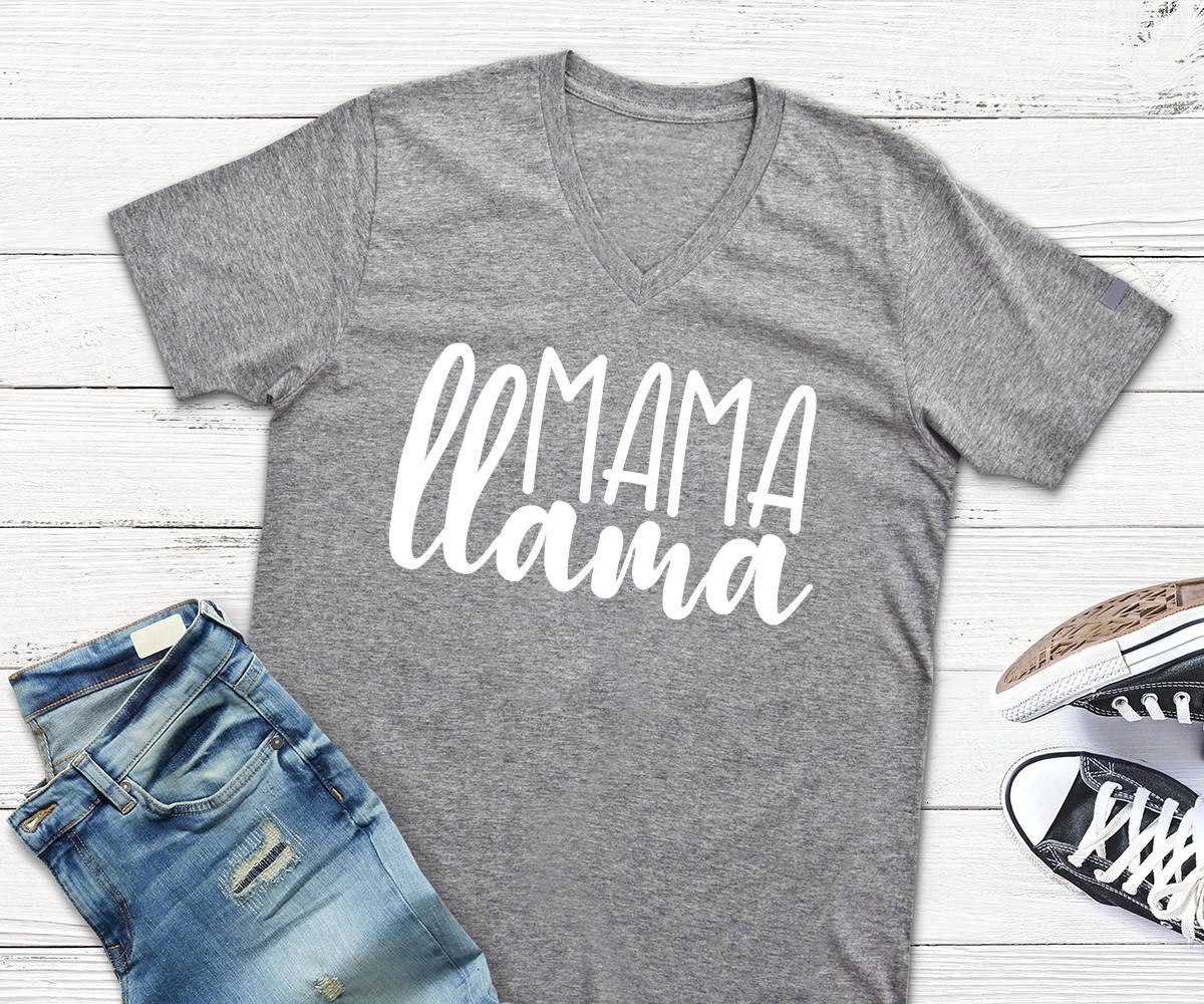 Download Mama Llama Png Dxf Svg Design Mom Shirt Silhouette Files