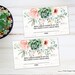 Diaper Raffle Card in Sweet Floral Succulent Theme, Diaper Raffle Card for Baby Shower for Instant Download, Print Your Own