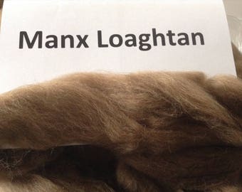Manx Loaghtan (brown) roving