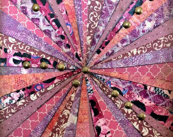 Mixed Media Wall Art Canvas "Sunburst"