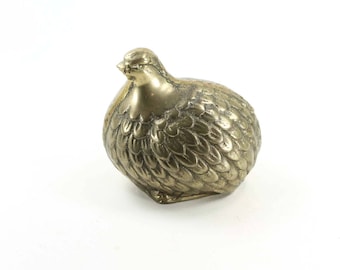 Vintage Brass Partridge or Quail