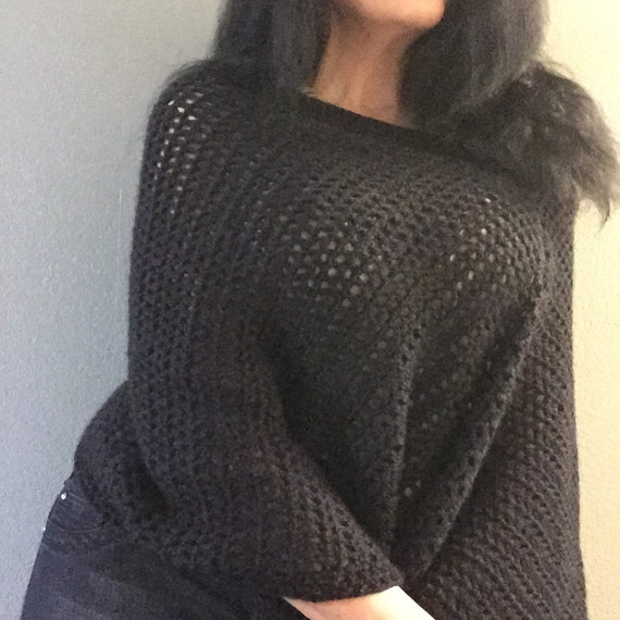 Womens Poncho Everyday Black Coverup Yoga Wrap Shawl