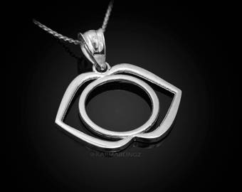 Sterling Silver Ajna (3rd eye) Chakra Yoga Pendant Necklace