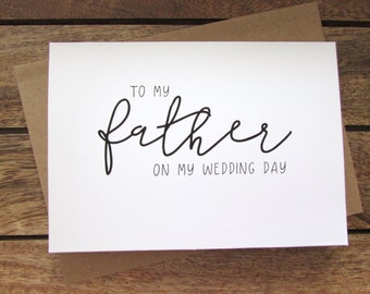 To my Father card Wedding card Wedding day cards C001-4