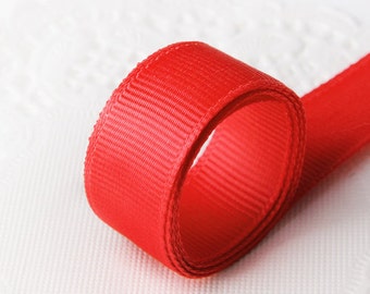 25 YRD red grosgrain ribbon color,thin ribbon,thick ribbon,gift wrapping,gift,red ribbon,gift ribbon,box ribbon,craft supply,box ribbon