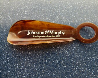 Johnston & Murphy Vintage Shoe Horn - Tortoise Shell Colored - Clean Condition - Suitable for Gifting - Practical Use - What a Man Needs
