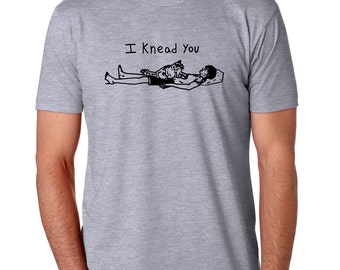 Valentines Day gift for him, Valentine Shirt, Boyfriend Gift for Him, Cat Lover Gift for Him, Funny Cat Shirt for Him, I Knead You
