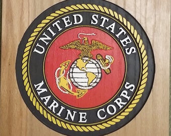 Marine corps plaque | Etsy