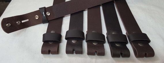 Dark Brown Leather Snap Belts ~ Made to Measure ~ Custom Cut for Suits or Jeans ~ Five Leather Colours ~ Unisex Belts 1.5" or 1.25" Widths