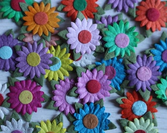 multi coloured paper craft flowers