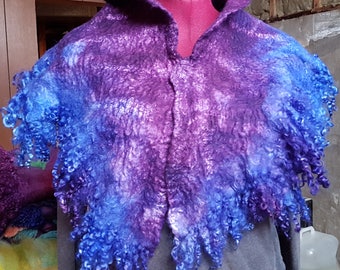 Felted Merino and Silk Shawl