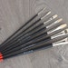KOLOS MILK Synthetic Bristle Brushes 1108FR 1,2,4,6,8,10,12 Oval Filbert Brush set on LONG Handle Tools for Oil Acrylic Tempera Painting Art