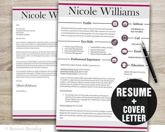 modern teacher resume template resume cover letter template one page resume for modern teacher