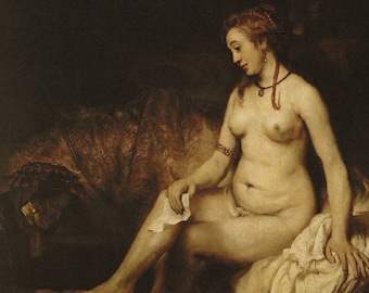 Bathsheba by Rembrandt - a Frameable Vintage 1953 Art Print