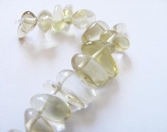 20 pearls rice yellow quartz 11 / 19mm
