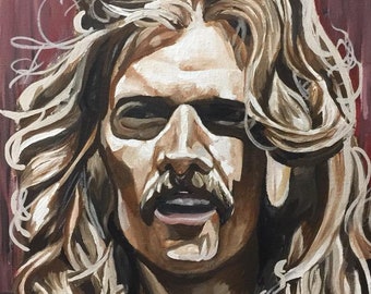 Glenn Frey Original Arcylic Painting, 100% Hand Painted, The Eagles, Classic Rock Memoribilia