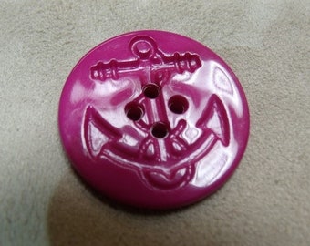 BUTTON anchor sailor-Fuchsia