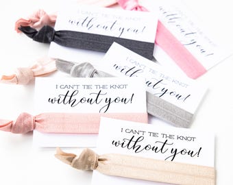 CHOOSE YOUR COLORS | Bridal Shower Hair Tie Favors | Blush Pink Wedding Shower Hair Tie Favors, Bridesmaid Gift Hair Ties, Light Pink Blush