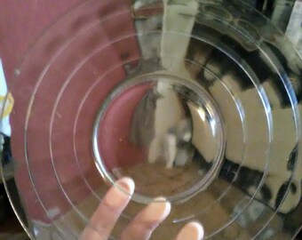 Anchor Hocking Glass Block Optic clear Dinner Plate