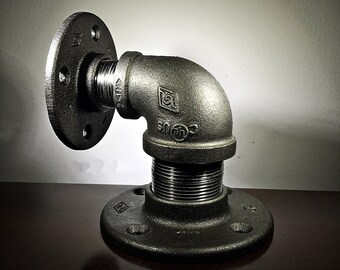 Bookends - iron pipe - industrial bookends - rustic bookends - steampunk bookends - modern bookends - 4 sizes - minimalist, urban, metal