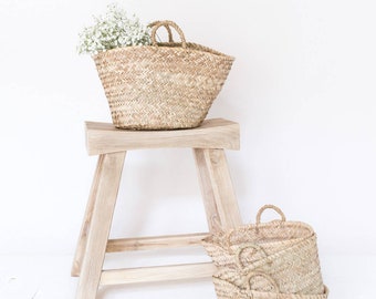 French Market Basket, "The Mae," Woven Bag, Straw Bag, Laundry Basket, Straw Bag, Farmers Market Bag, Storage, Beach Bag, Carryall
