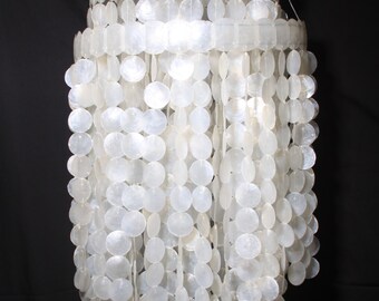 Beach Wedding Chandelier- XL Capiz Seashell Chandelier for Cottage Decor and Parties - Beach Wedding Windchime - Ask for Int'l ship rates