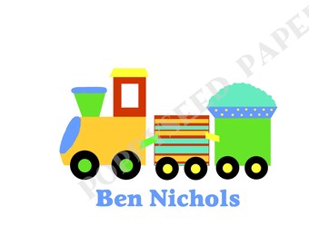 Train Thank You Personalized folded note cards, stationery, thank you notes