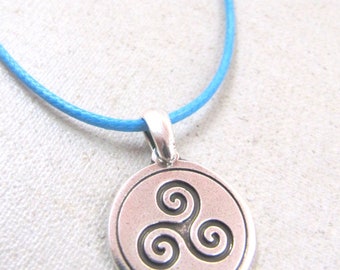 Necklace "Triskell Breton" Silver 925 - 21mm color choice