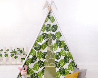 kids teepee with poles,teepee tent,childrens tipi,children's teepee,kids play tent